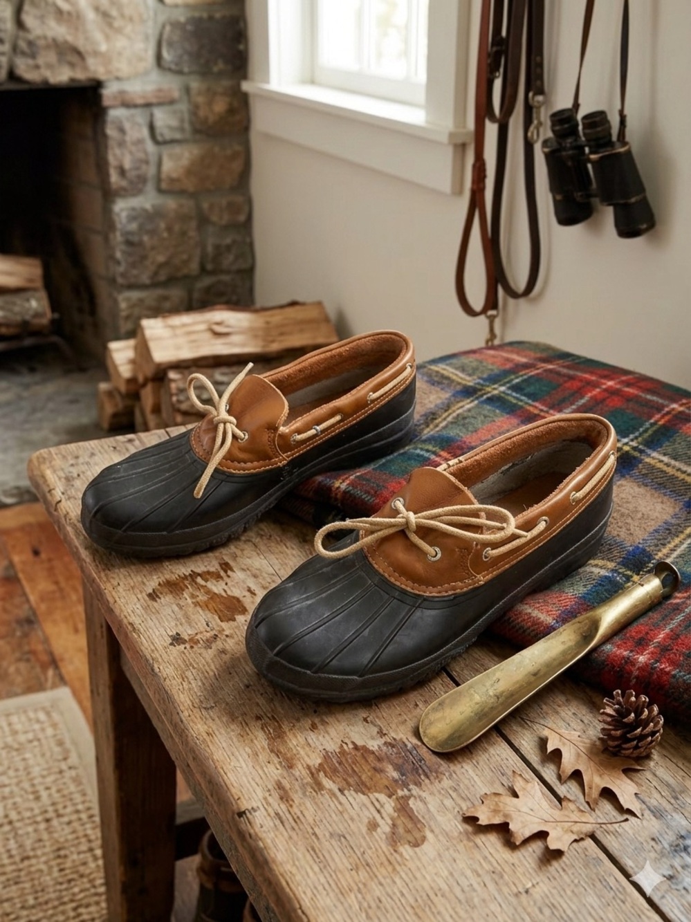 Sperry Two-Tone Duck Boat Shoes — Brown & Black
